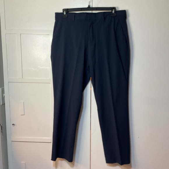 Men's Navy Blue Dress Pants - Picture 1 of 7
